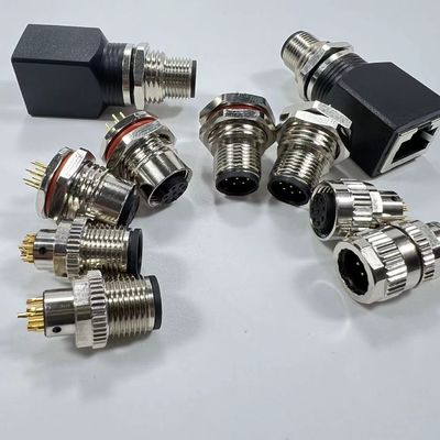 Giá tốt EMC Shielding 12mm M12 5pin Connector Bulkhead 3 - 17 Contacts trực tuyến