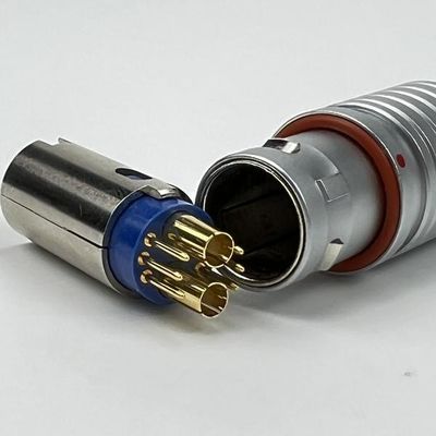 Giá tốt Electrical 2 Coaxial Push Pull Cable Connectors 4 Pin For Military Communications trực tuyến